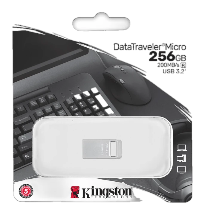 Memoria Flash Kingston Datatraveler Micro Unidad Flash Usb Ultrapequeño Con Metal Premium. — vista 2