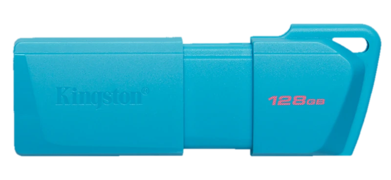 Memoria Flash USB Kingston DataTraveler Exodia M, 128GB, interfaz: USB 3.2 Gen 1, Azul