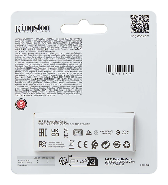 Memoria Flash USB Kingston DataTraveler Exodia S, 128GB, interfaz: USB 3.2 Gen 1, Verde