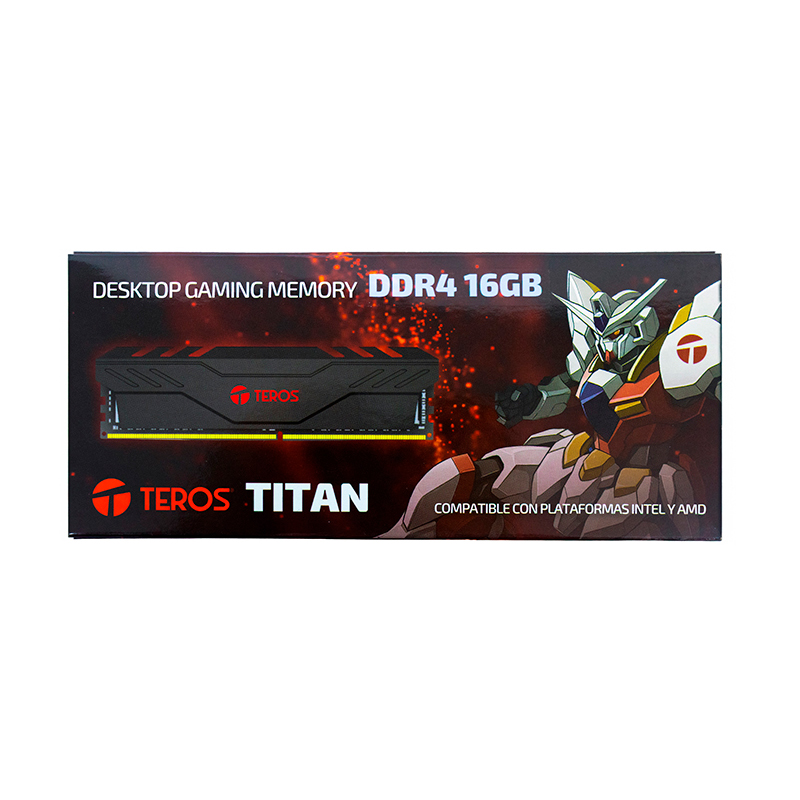 Memoria RAM Teros Titan 16GB DDR4-3200MHz, PC4-25600, CL17/CL16, 1.2/1.35V, Negro