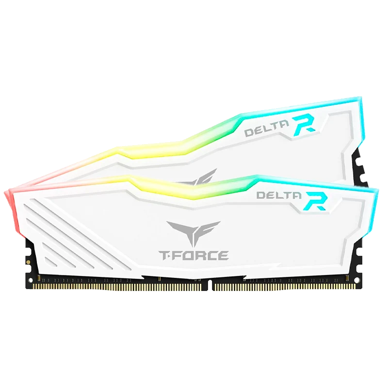 Memoria Teamgroup T-force Delta Rgb 16gb (2 X 8gb) Ddr4-3600mhz, Cl18, 1.35v, Rgb, Blanco