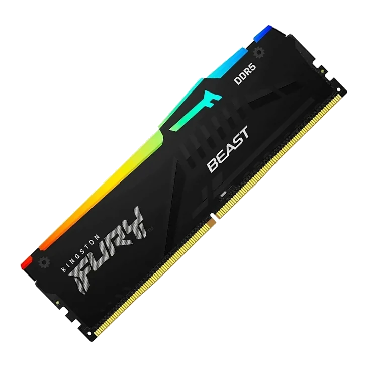 Memoria Dimm Kingston Fury Beast, 16gb Ddr5-6400, Pc5-51200 Cl32, 1rx8, 1.4v, 288-pin, Rgb