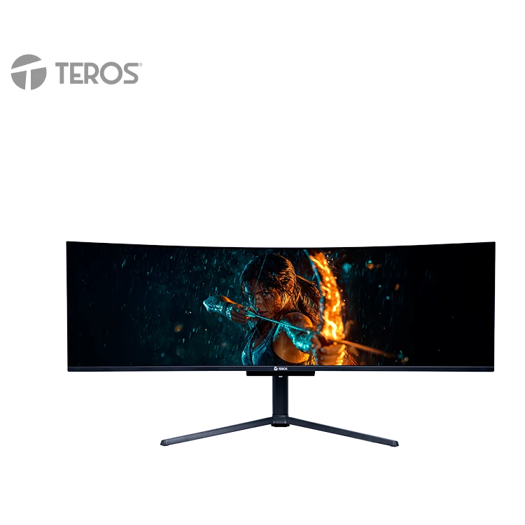 Monitor Curvo Gaming Teros Te-4920g, 49" Uwqhd Qd-oled, 144hz, 0.03ms, Hdmi, Dp, Audio Out