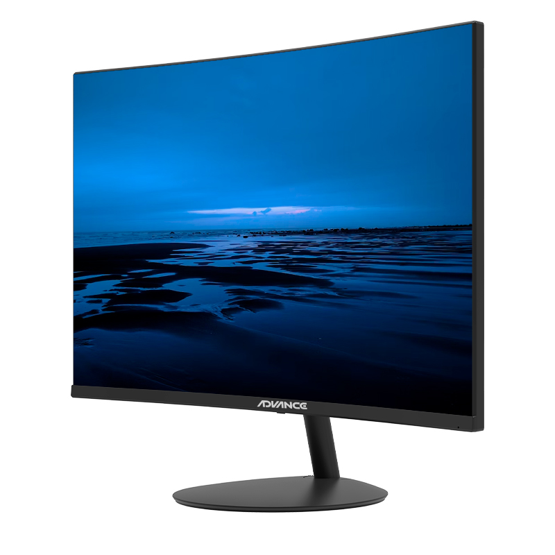 Monitor Curvo Advance Adv-2452s, 23.6" Fhd Va, 100hz, 1ms, Hdmi, Dp, Parlante, Negro — vista 2