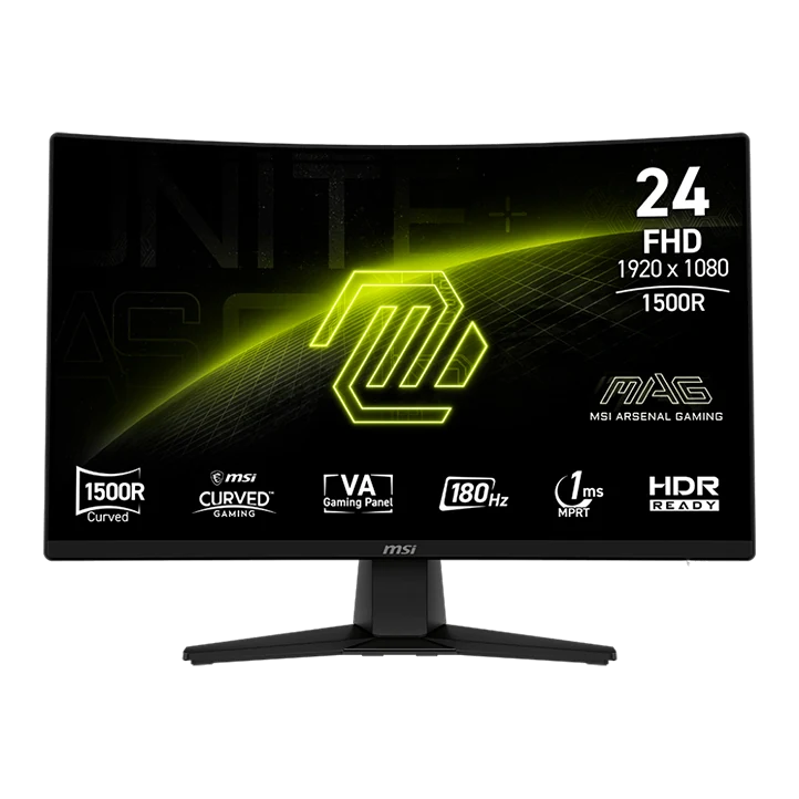 Monitor Msi Mag 242c Curvo (1500r) 23.6, Fhd Va, Hdmi / Dp / Headphone-out