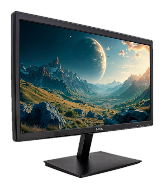 Monitor Plano Teros Te-1916s, 19.5" Hd Tn, 75hz, 5ms, Hdmi, Vga, Audio Out, Parlantes — vista 2