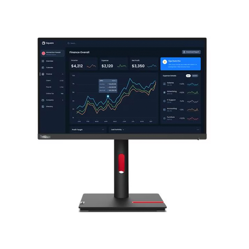 Monitor Lenovo Thinkvision T22i-30, 21.5" 1920x1080 Wled Ips Hdmi/dp/vga Color Raven Black