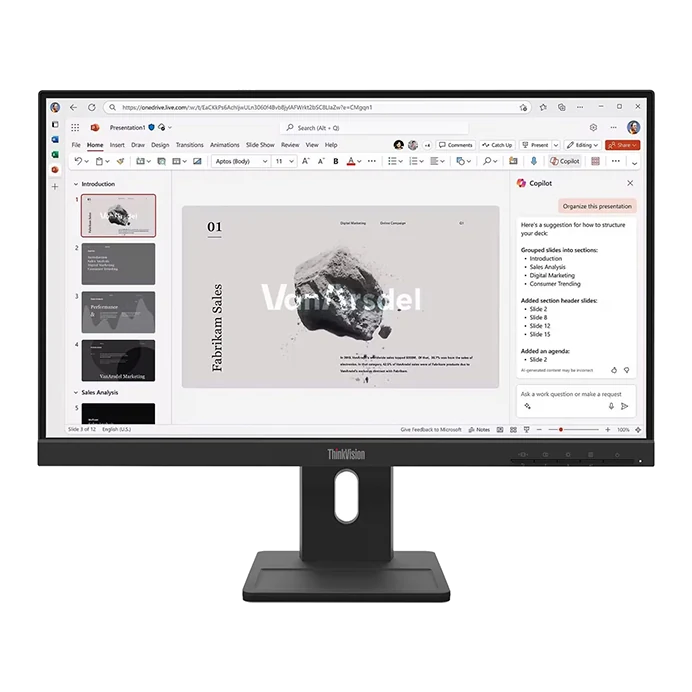 Monitor Lenovo Thinkvision E22-40, 21.5" 1920x1080 Wled Ips, Hdmi/dp/vga Color Raven Black