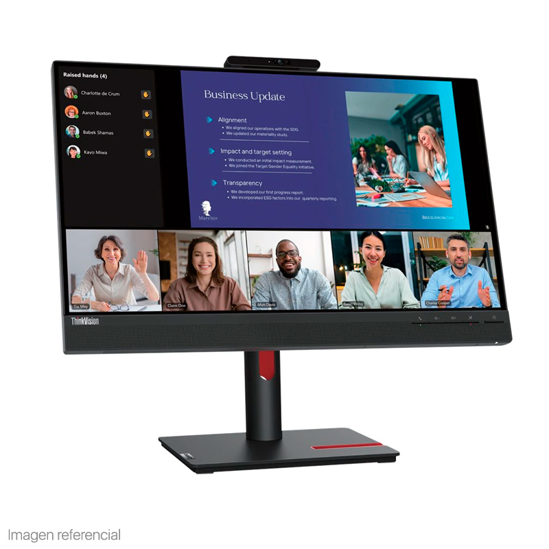 Monitor Lenovo Thinkvision T24v-30, 23.8" 1920x1080 Wled Ips Hdmi/dp/vga Color Raven Black