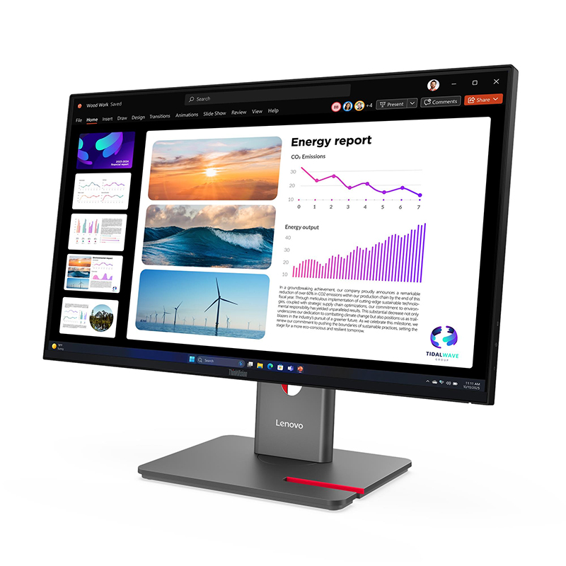 Monitor Plano Lenovo ThinkVision P24Q-40, 23.8" QHD/IPS/HDMI/DP/DP-OUT/USB-A/USB-B/USB-C