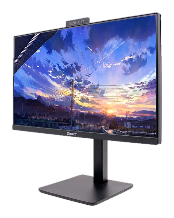 Monitor Plano Teros Te-2416cs, 23.8" Qhd Ips, 100hz, 1ms, Hdmi, Dp, Cámara, Micrófono — vista 2