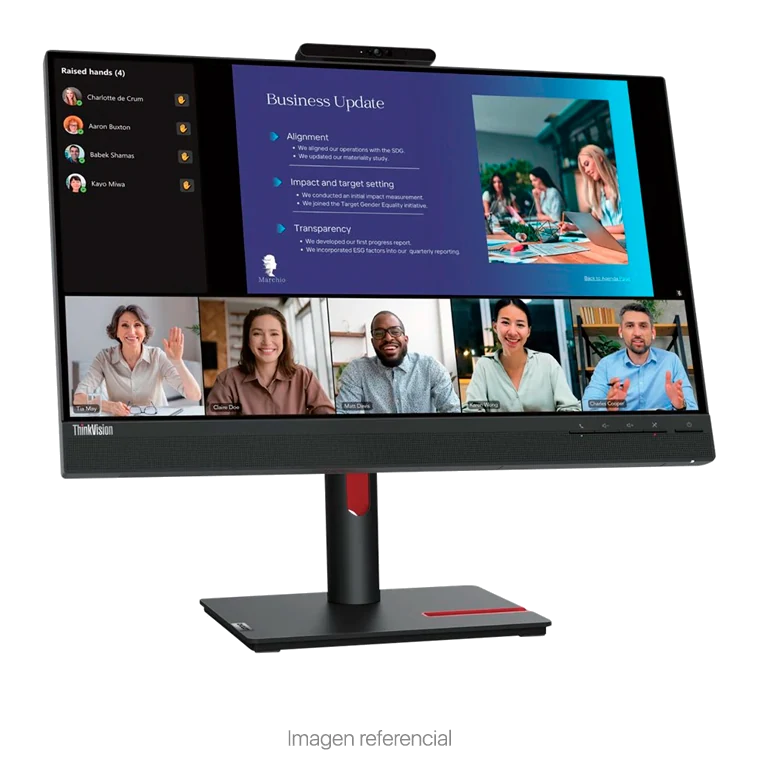 Monitor Lenovo Thinkvision T24v-30, 23.8" 1920x1080 Wled Ips Hdmi/dp/vga Color Raven Black