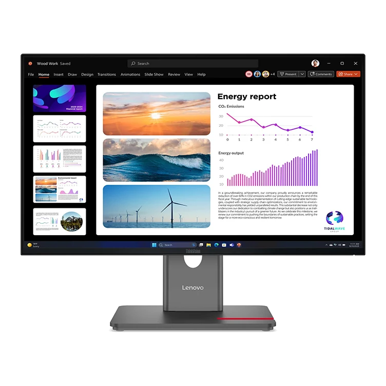 Monitor Plano Lenovo Thinkvision P24q-40, 23.8" Qhd/ips/hdmi/dp/dp-out/usb-a/usb-b/usb-c