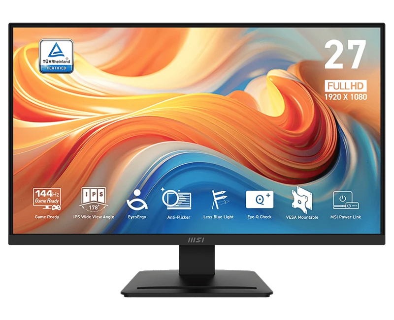Monitor Plano Msi Pro Mp273l E14, 27"/144hz/fhd(1920x1080)/ips/hdmi/vga
