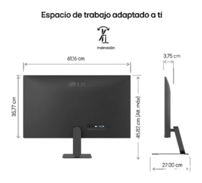 Monitor Lg 27 Fhd/ips/120hz/hdmi/vga/headphone-out — vista 2