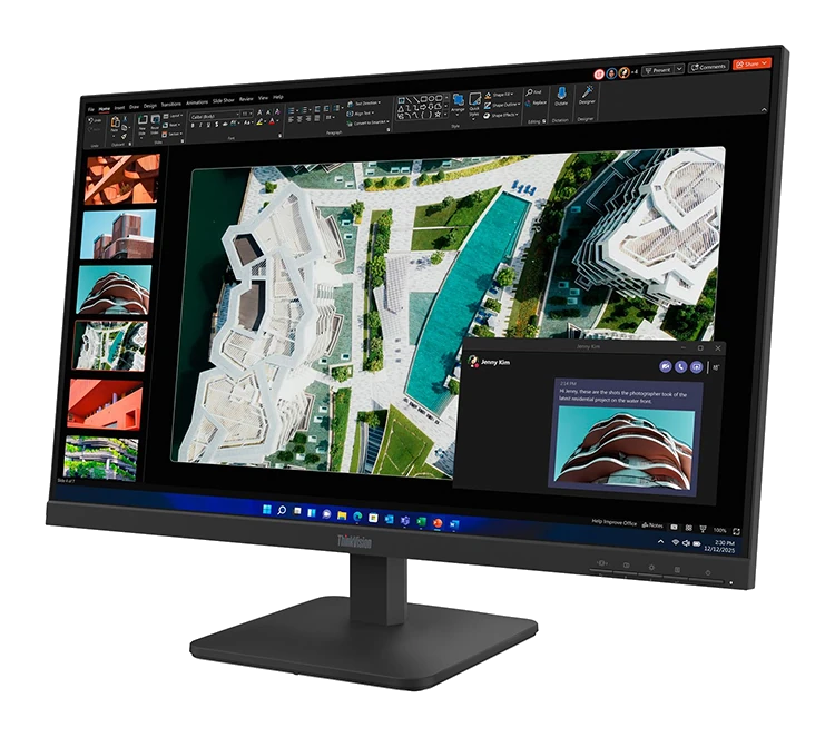 Monitor Plano Lenovo Thinkvision S27-4e, 27" Wled/fhd/ips/hdmi/vga — vista 2