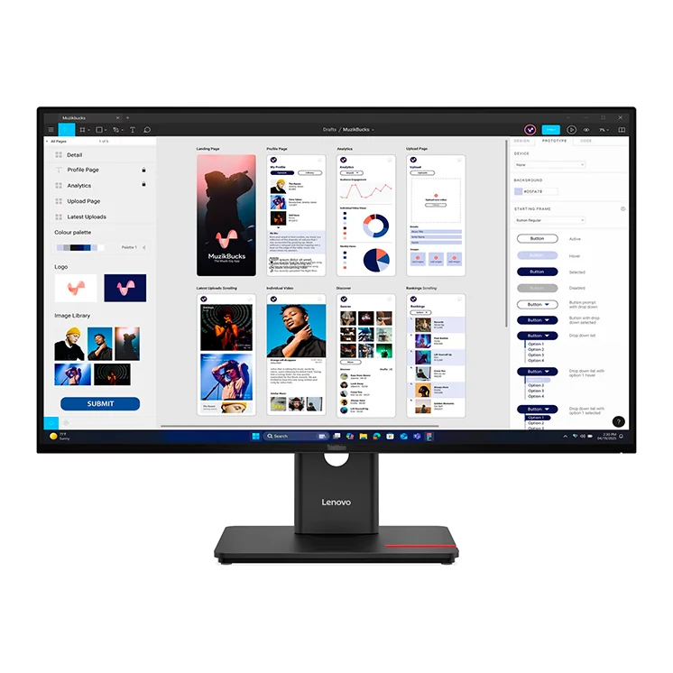 Monitor Plano Lenovo Thinkvision T32ud-40, 31" Wled Uhd/ips/hdmi/dp/usb-c/usb-a/rj45
