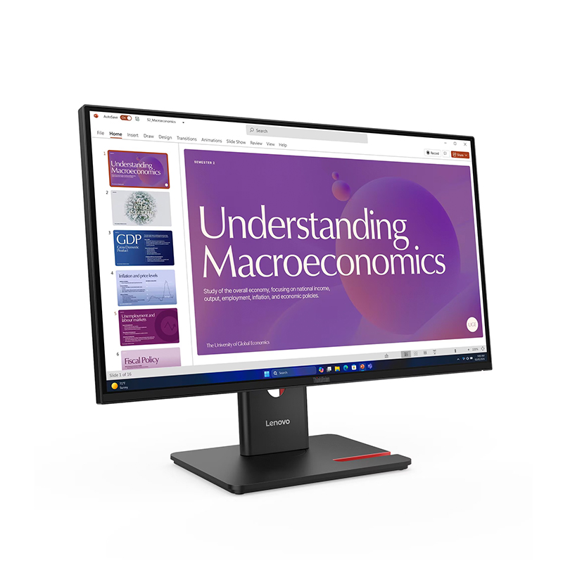 Monitor Lenovo ThinkVision T24D-40, 23.8" 1920x1080 WLED IPS HDMI/DP/RJ-45/Raven Black