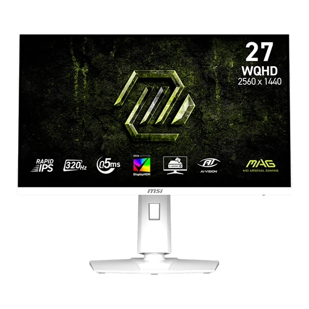 Monitor Plano Gamer Msi Mag 274qrfwx32, 27" Wqhd Fast Ips, 320hz, 0.5ms, Hdmi, Dp