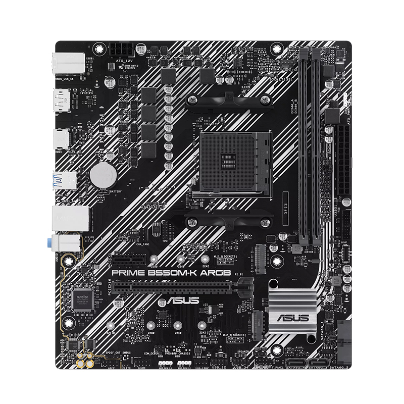 Motherboard Asus Prime B550m-k Argb, Chipset Amd B550, Socket Amd Am4, Matx