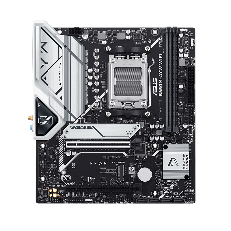 Motherboard Asus B650m-ayw Wifi, Chipset Amd B650, Amd Socket Am5, Matx