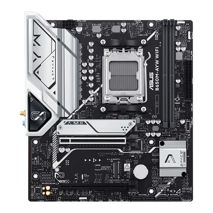 Motherboard Asus B650m-ayw Wifi, Chipset Amd B650, Amd Socket Am5, Matx