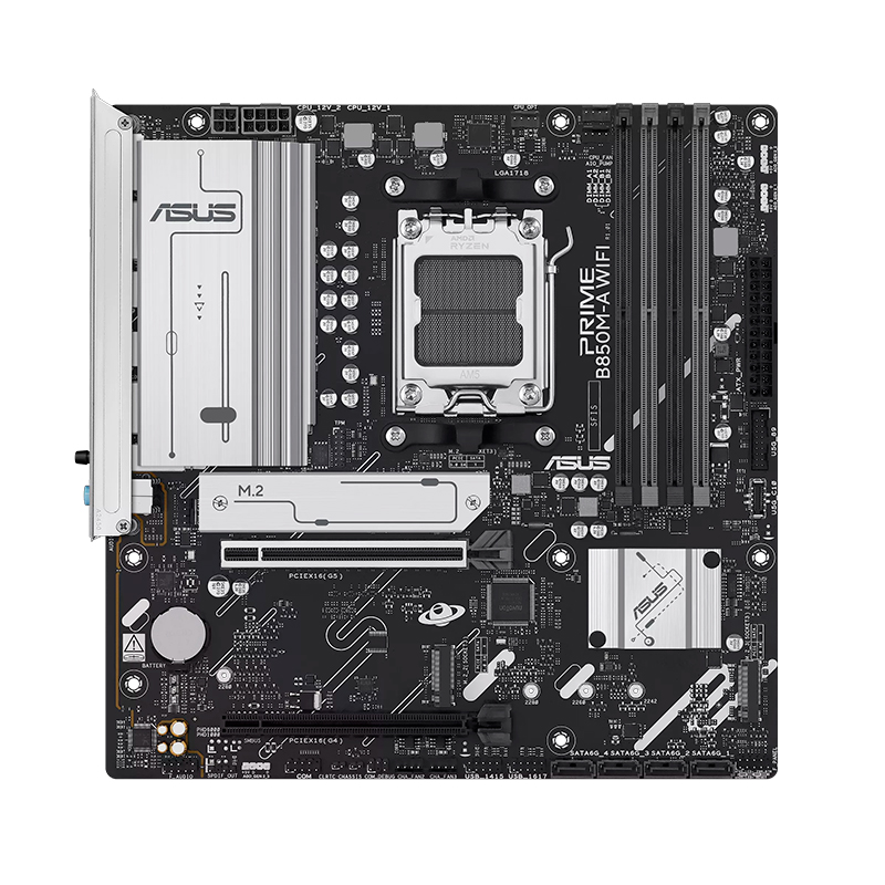 Motherboard Asus Prime B850m-a Wifi, Chipset Amd B850, Socket Amd Am5, Matx — vista 2