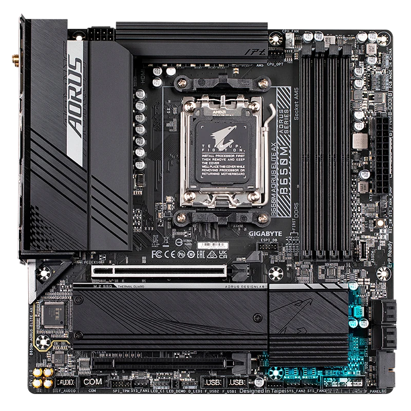 Motherboard Gigabyte B650m Aorus Elite Ax, Chipset Amd B650, Socket Amd Am5, Matx