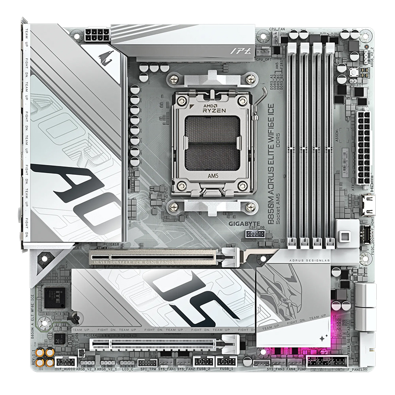Motherboard Gigabyte B850m Aorus Elite Wifi6e Ice, Chipset Amd B850, Socket Amd Am5, Atx