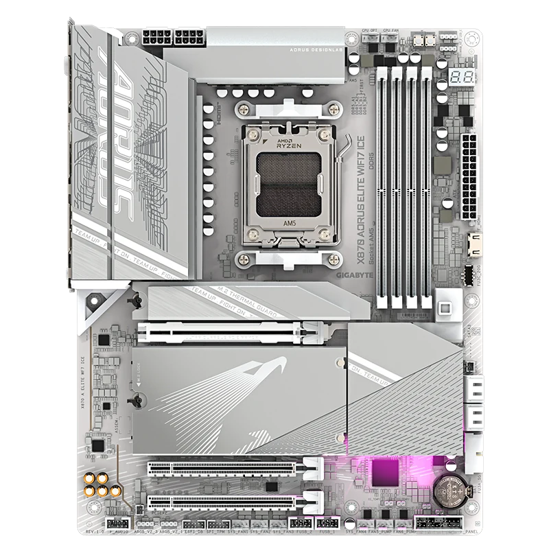Motherboard Gigabyte X870 Aorus Elite Wifi7 Ice, Chipset Amd X870, Socket Amd Am5, Atx