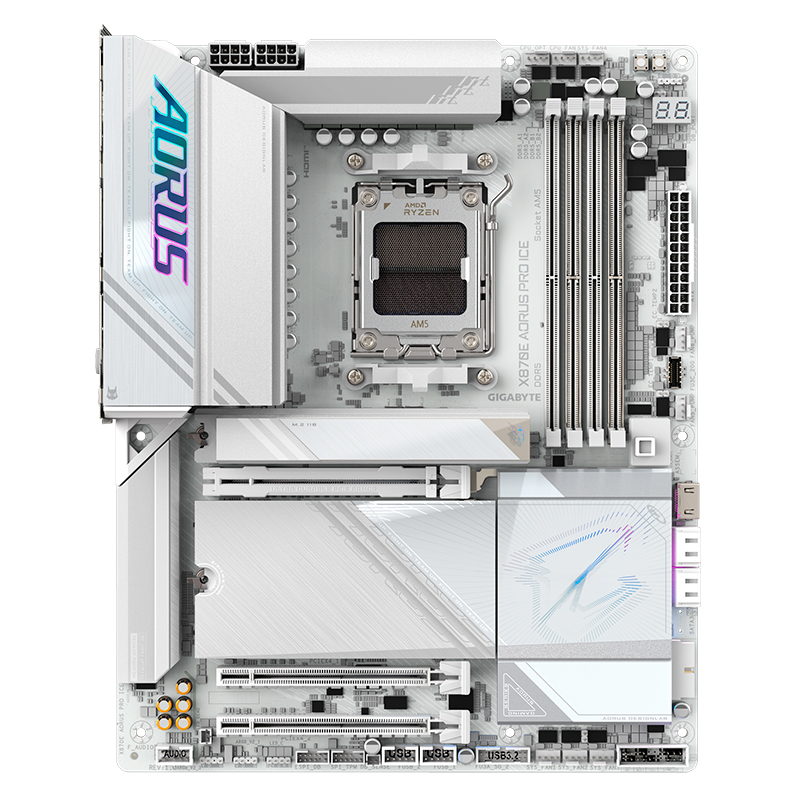 Motherboard Gigabyte X870e Aorus Pro Ice, Chipset Amd X870e, Socket Amd Am5, Atx