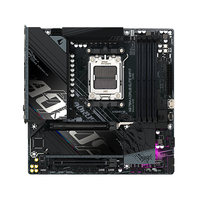 Motherboard Gigabyte X870m Aorus Elite Wifi7, Chipset Amd X870, Socket Amd Am5, Matx