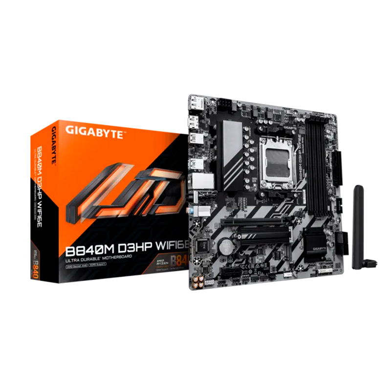 Motherboard Gigabyte B840m D3hp Wifi6e, Chipset Amd B840, Socket Amd Am5, Matx