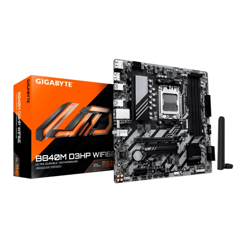 Motherboard Gigabyte B840m D3hp Wifi6e, Chipset Amd B840, Socket Amd Am5, Matx
