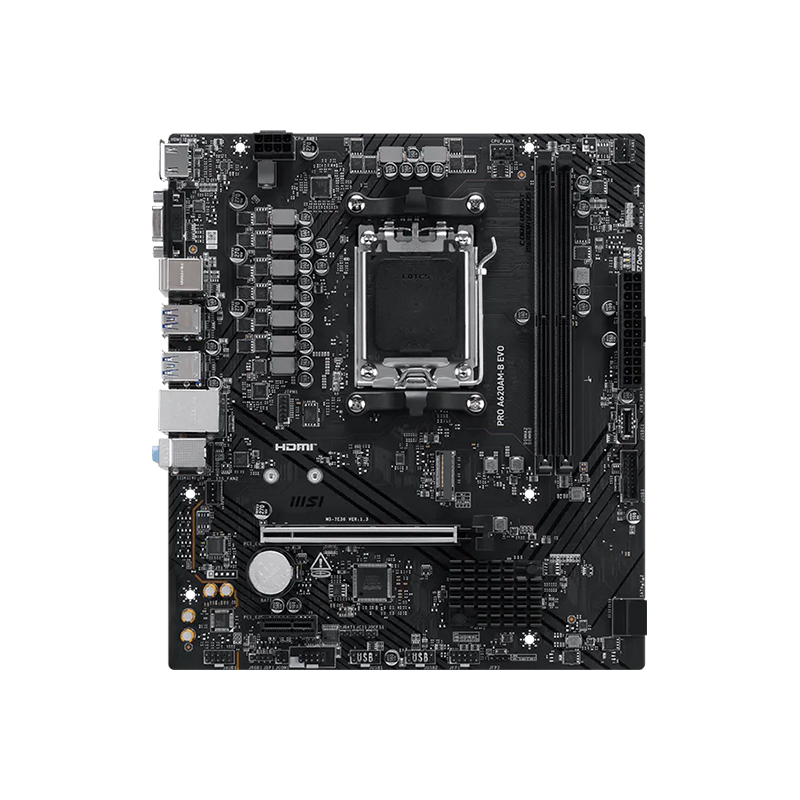 Motherboard Msi Pro A620am-b Evo, Chipset Amd A620a, Socket Am5, Hdmi, Vga, Matx — vista 2