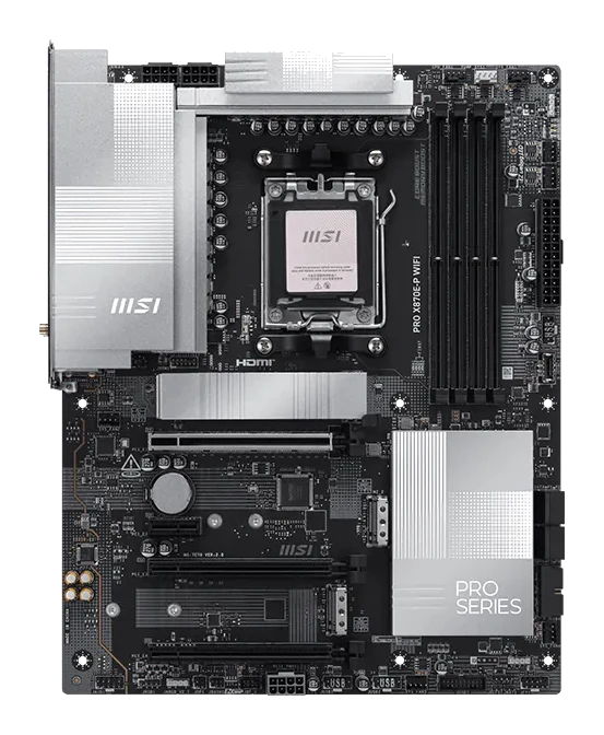 Motherboard Msi Pro X870e-p Wifi, Chipset Amd X870e, Socket Amd Am5, Atx — vista 2