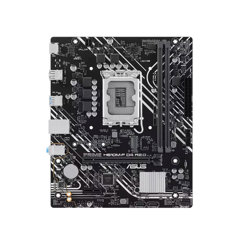 Motherboard Asus Prime H610m-f D4 R2.0, Chipset Intel H610, Lga1700, Micro-atx