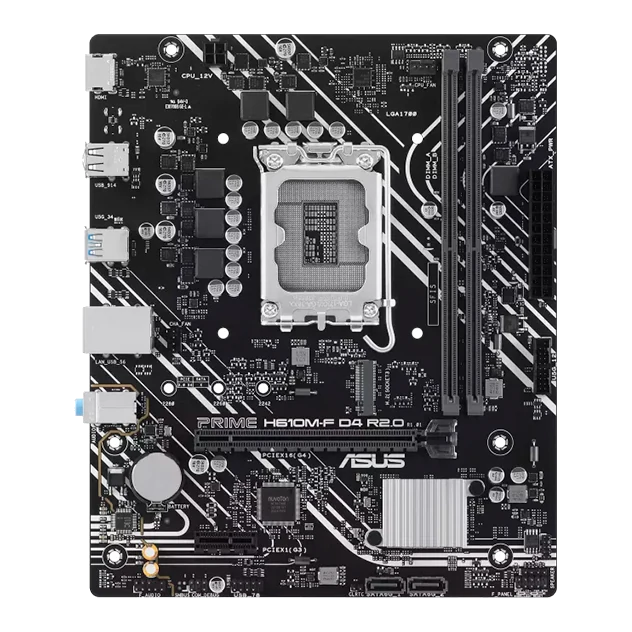 Motherboard Asus Prime H610m-f D4 R2.0, Chipset Intel H610, Lga1700, Micro-atx