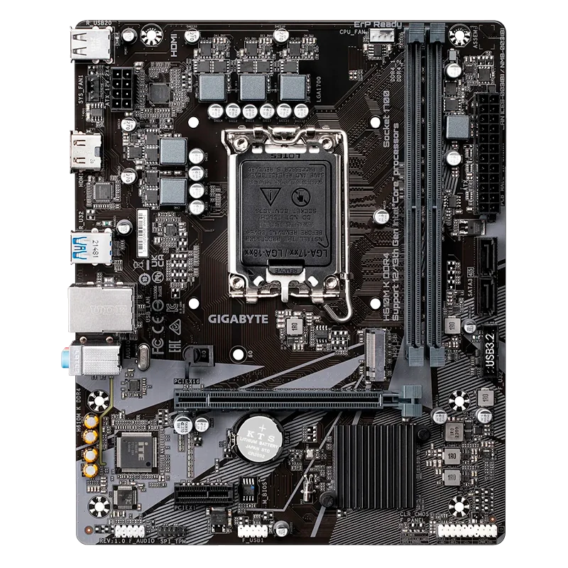 Motherboard Gigabyte H610m K Ddr4 (rev. 1.0) Chipset Intel H610, Lga1700, Micro Atx