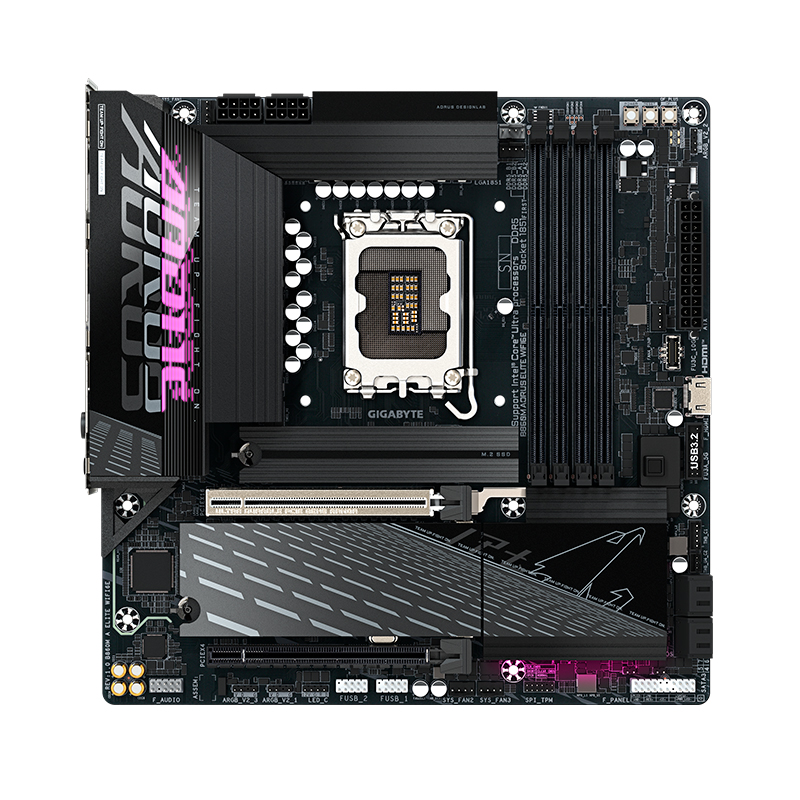 Motherboard Gigabyte B860m Aorus Elite Wifi6e, Chipset Intel B860, Lga1851, Hdmi, Dp, Matx — vista 2