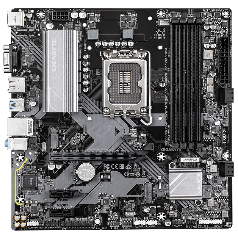 Motherboard Gigabyte B760m D3hp, Chipset Intel B760, Lga1700, Micro Atx