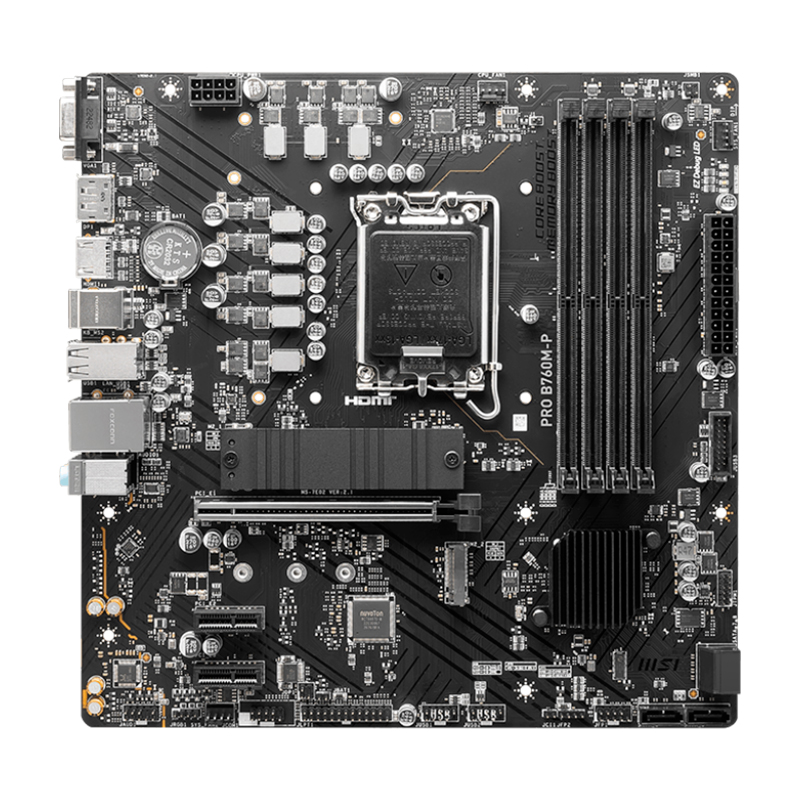 Motherboard Msi Pro B760m-p, Chipset Intel B760, Lga1700, Hdmi, Dp, Vga, Matx