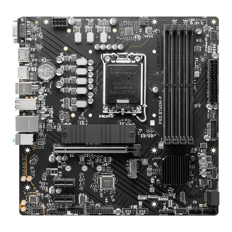 Motherboard Msi Pro B760m-p, Chipset Intel B760, Lga1700, Hdmi, Dp, Vga, Matx