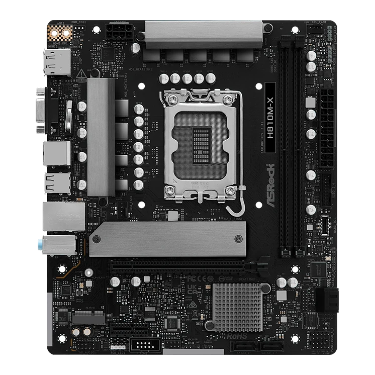Motherboard Asrock H810m-x, Chipset Intel H810, Lga 1851, 1xvga, 1xhdmi, 1xdp, Matx