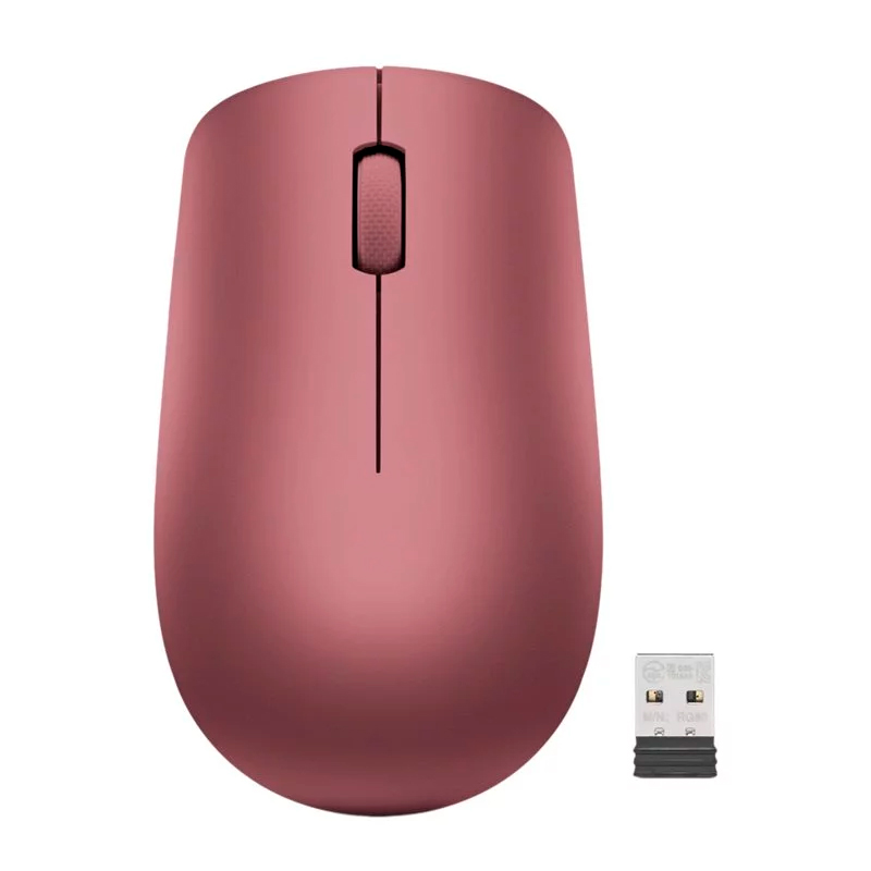 Mouse Lenovo 530 Inalambrico/diseño Ambidextro/sensor Optico/1200 Dpi/color Rojo Cereza. — vista 2