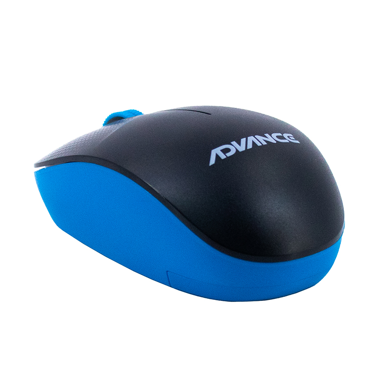 Mouse Inalámbrico Adv-1238s, Usb, 3 Botones, Azul