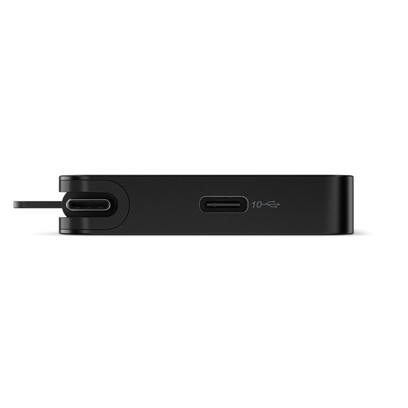 Hub de puertos portatil Lenovo, delgado, Interfaz: USB-C, Color Eclipse Black (Negro)