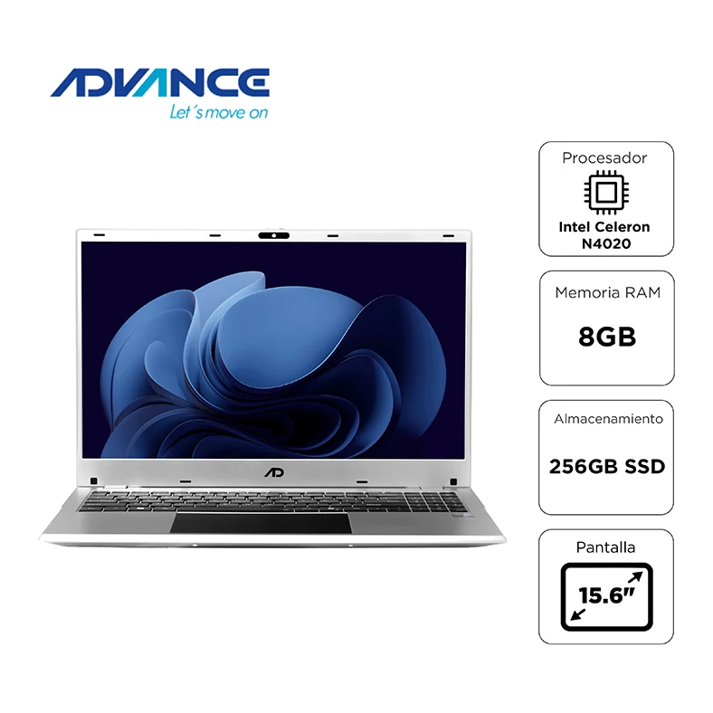 Notebook Advance Nv9855 15.6" Celeron N4020 1.10 Ghz 8gb Ram 256gb Ssd