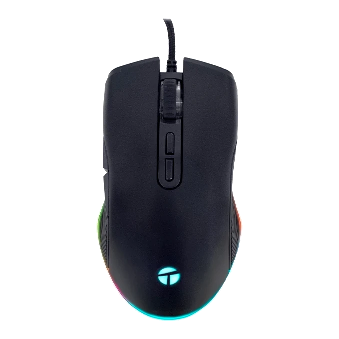 Mouse Gamer Teros Te-1233g, Dpi Hasta 7200, Rgb,7 Botones, Usb, Negro