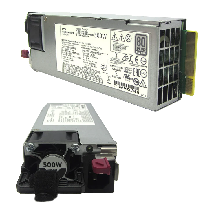 Fuente De Alimentación Hpe 865408-b21, 500w, 100v - 240vac, 80 Plus Platinum, Hot-plug.